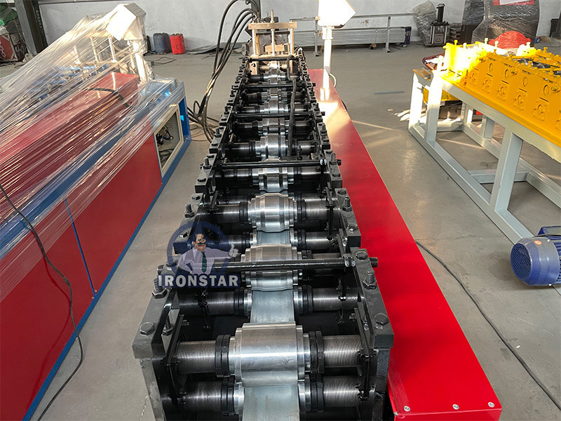 “US Standard Punching Holes Omega Profile Roll Forming Machine Top Hat Purlin Roll Forming Machine With Hole Punching Function US Specification Omega Profile Top Hat Roll Forming Machine ”